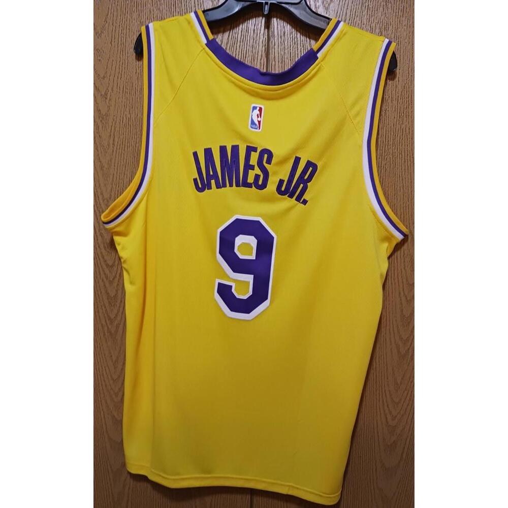 Bronny James Jr.-Nike-Lakers-Yellow-Jersey-(XL)-$95